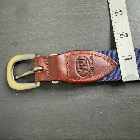 YRI Embroidered Navy Code Flags Custom Ribbon Belt Canvas And Leather - Picture 5 of 7